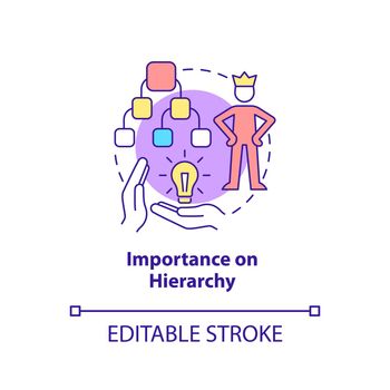 Importance on hierarchy concept icon
