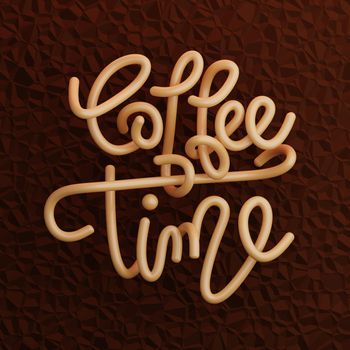 "Coffee time" 3D typography