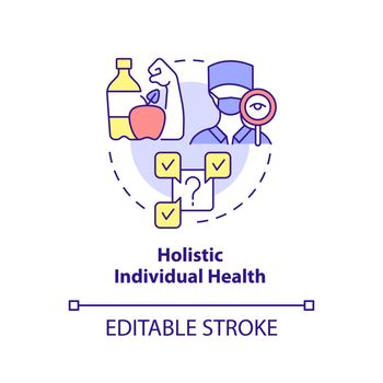 Holistic individual health concept icon