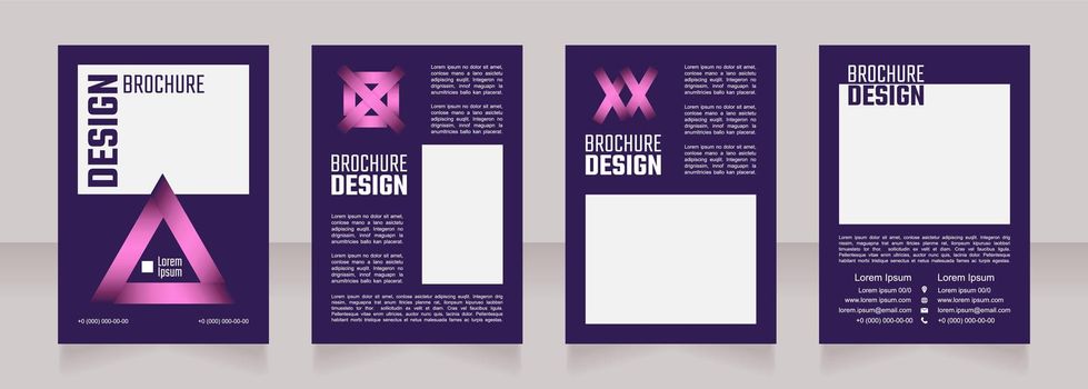 Hobby and leisure blank brochure design