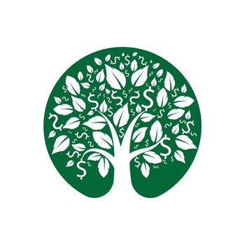 Money Tree Prosperity Symbol Logo 