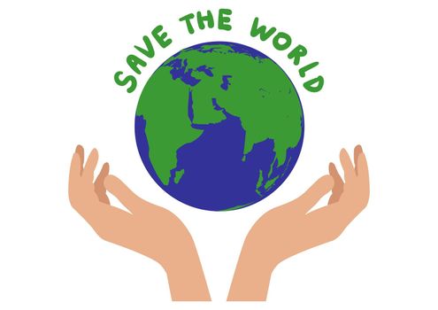 Save the World. Save de Planet vector illustration