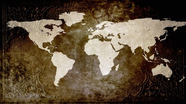 Mapping the world. A map of the world.