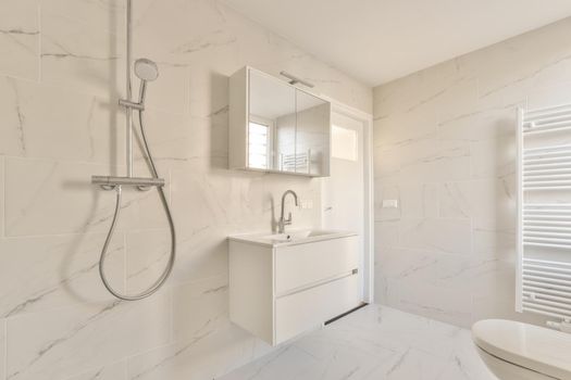 Marble bathroom in a modern house