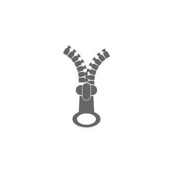Zipper icon flat design illustration template