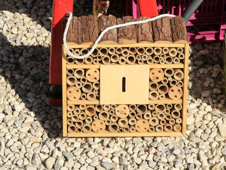 Insect hotel for sale at a market stall