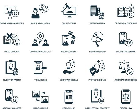 Patent Agency icon. Monochrome simple Patent Agency icon for templates, web design and infographics