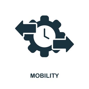 Mobility icon. Monochrome simple Mobility icon for templates, web design and infographics
