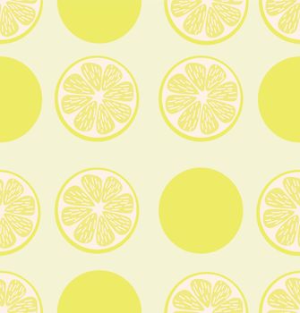 Summer slice of a lemon background seamless pattern