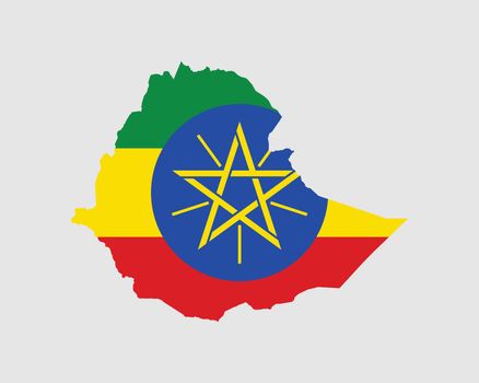 Ethiopia Map Flag
