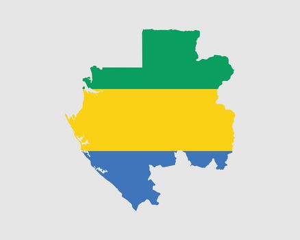 Gabon Map Flag