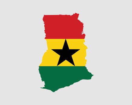 Ghana Map Flag