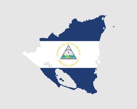 Nicaragua Map Flag