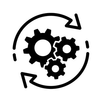 Process icon, technology, engine symbol