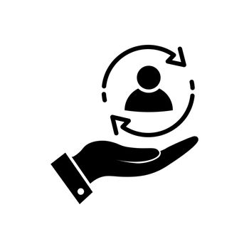 Care customer icon. Customer retention symbol
