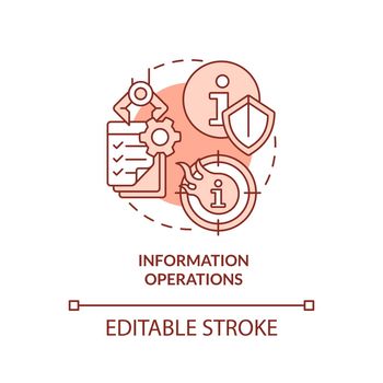 Information operations red concept icon
