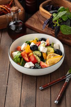 Bowl of fresh greek salad