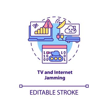 TV and internet jamming concept icon