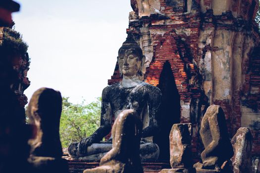 Ancient temple ruins in Wat Choeng Tha