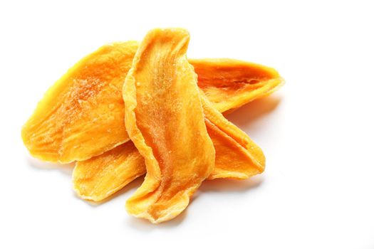 Orange Slices of Dried Sugar Mango Isolated