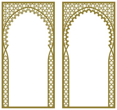 Rectangular frame of the Arabic pattern.Curly frame.