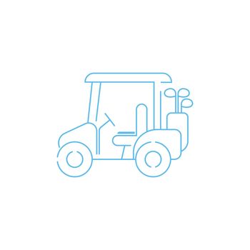 Golf cart icon design concept illustration