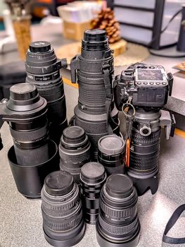 photography equipment and lens collection