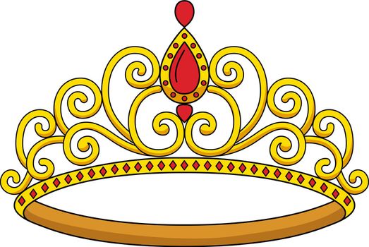 Princess Crown Cartoon Colored Clipart