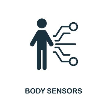 Body Sensors icon. Simple element from healthcare innovations collection. Creative Body Sensors icon for web design, templates, infographics and more