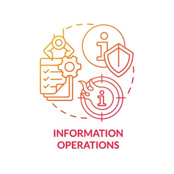 Information operations red gradient concept icon