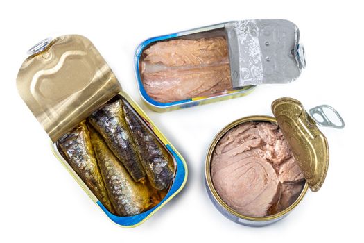 canned fish, image of several types of fish in various oils marketed