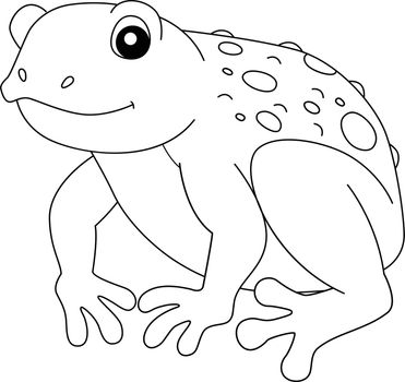 Cane Toad Frog Animal Coloring Page Isolated