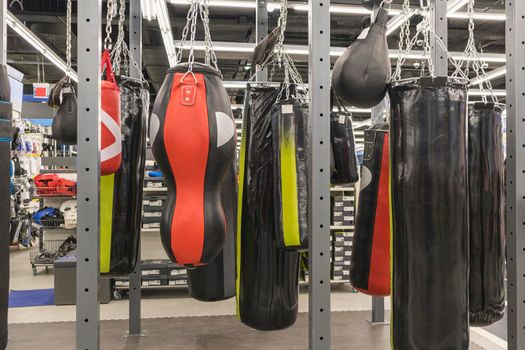 punching bags for martial arts on store shelves