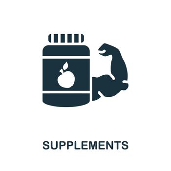 Supplements icon. Monochrome simple Supplements icon for templates, web design and infographics