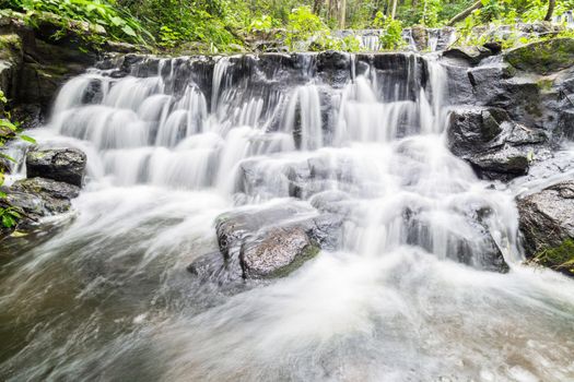 Waterfall in Namtok Samlan National Park. Beautiful nature at Saraburi province Thailand.