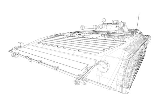 Infantry fighting vehicle. Vector
