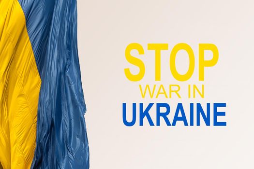 stop war in Ukraine banner illustration.