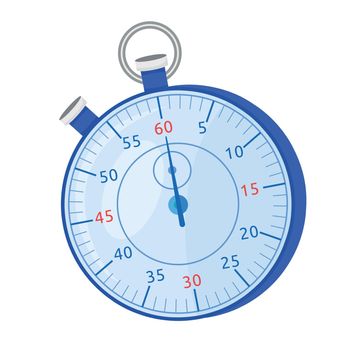 Sports stopwatch semi flat color vector object