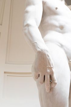David sculpture by Michelangelo Buonarroti - 1501. The masterpiece of the Renaissance art.
