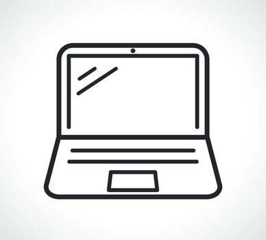 laptop or computer line icon