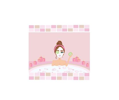 Beautiful young woman enjoying in spa - spa