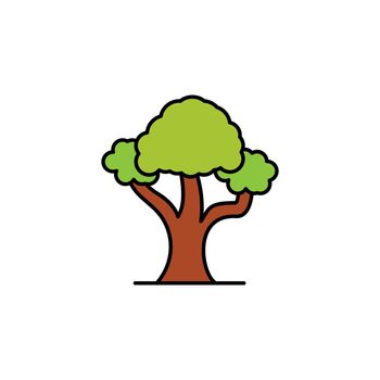 jungle, tree line icon. Element of jungle for mobile concept and web apps illustration. Thin line