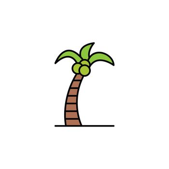 palm, tree line icon. Element of jungle for mobile concept and web apps illustration. Thin line