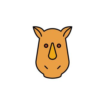rhinoceros line icon. Element of jungle for mobile concept and web apps illustration. Thin line