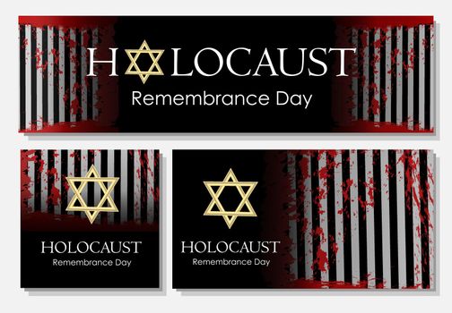Template for Holocaust Remembrance Day. International Day of Remembrance for Victims. Holocaust Remembrance Day. Vector illustration