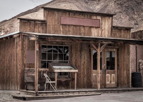 Old building in wild west town in USA