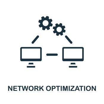 Network Optimization flat icon. Colored element sign from internet security collection. Flat Network Optimization icon sign for web design, infographics and more.