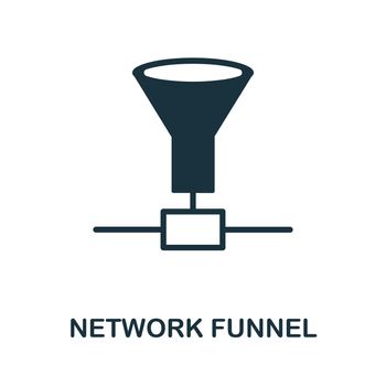 Network Funnel flat icon. Colored element sign from internet security collection. Flat Network Funnel icon sign for web design, infographics and more.