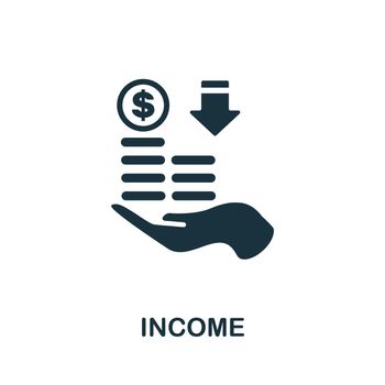 Income icon. Monochrome simple Income icon for templates, web design and infographics