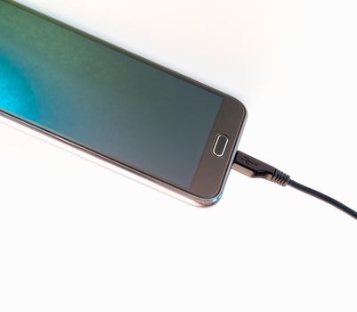 Charger cable connect to smart phone